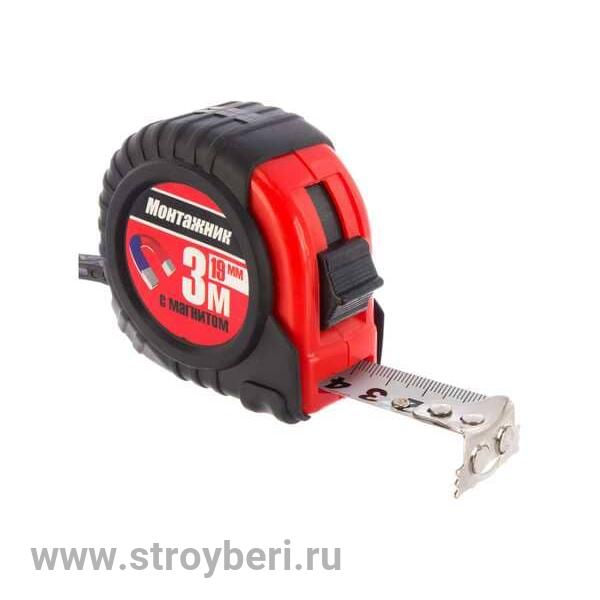 601319 Рулетка 'Монтажник'' с магнитом 3мх19мм
