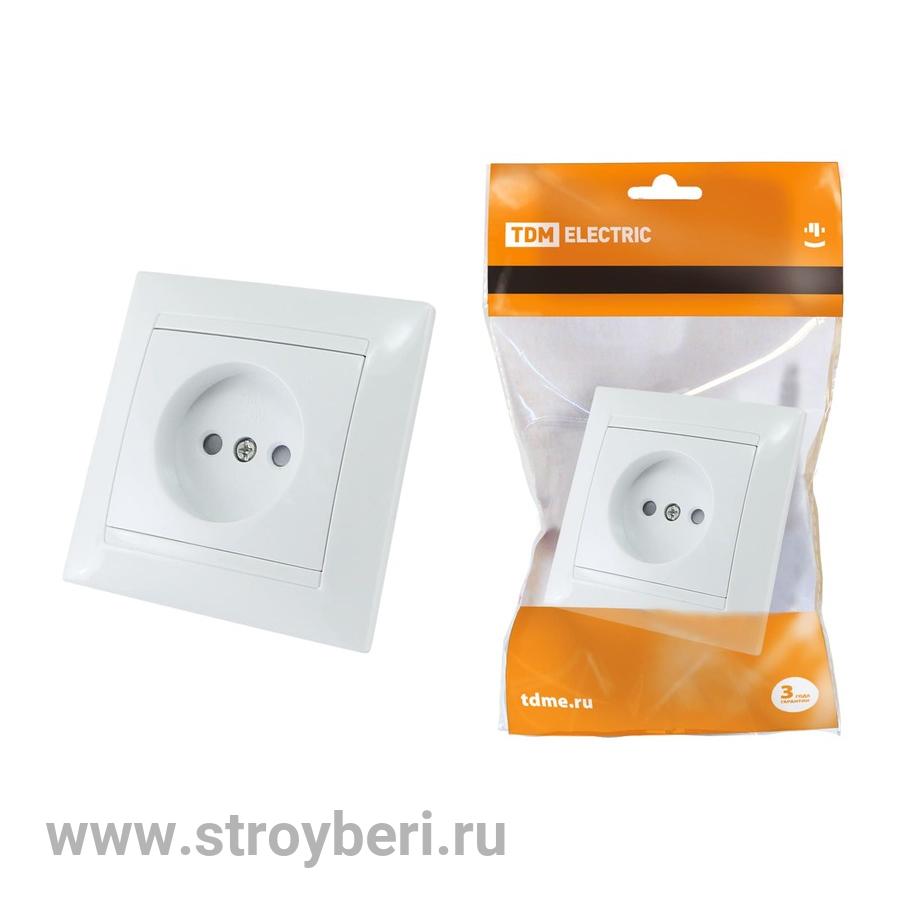 SQ1815-0022 Розетка 2П 10А 250В белая ''Лама'' TDM