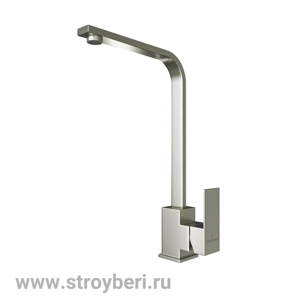 Смеситель для кухни 35k MIXLINE MLSS-0318 плоский излив !!!
