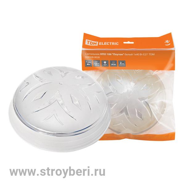 SQ0328-0028 Светильник НПО 106 ''Плутон'' белый 1х40 Вт Е27 TDM