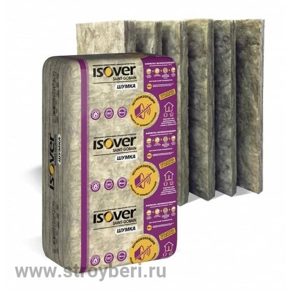 Утеплитель ISOVER Шумка 50x610x1000/Е (10шт/уп) пл. 17 (0,305м3) (48уп/пал)