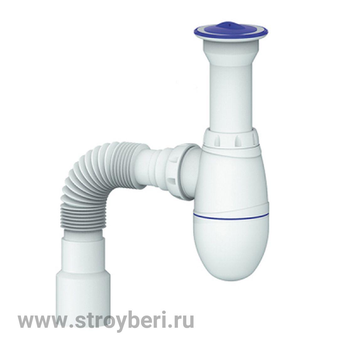 Сифон 1 1/2*40 В120 литой выпуск, с гофрой 40*40*50 UNICORN