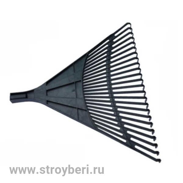 010818 Грабли пластмассовые веерные 24 зуба черные