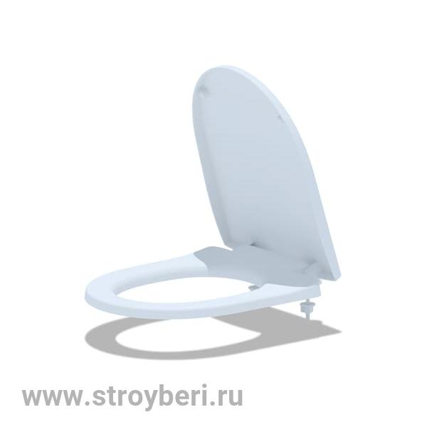 Сиденье для унитаза белое АНИ ПЛАСТ WS0320 пласт. креп. микролифт(Элеганс,Комфорт,Алькор,Бореаль, У