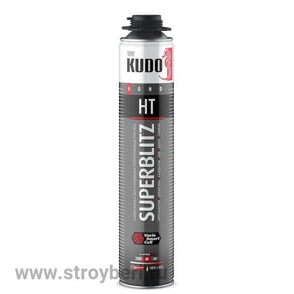 KUPP10B13SBHT Клей-пена универсальный конструкцион.профес.всесезонный KUDO SUPERBLITZ HT 1000 мл Д