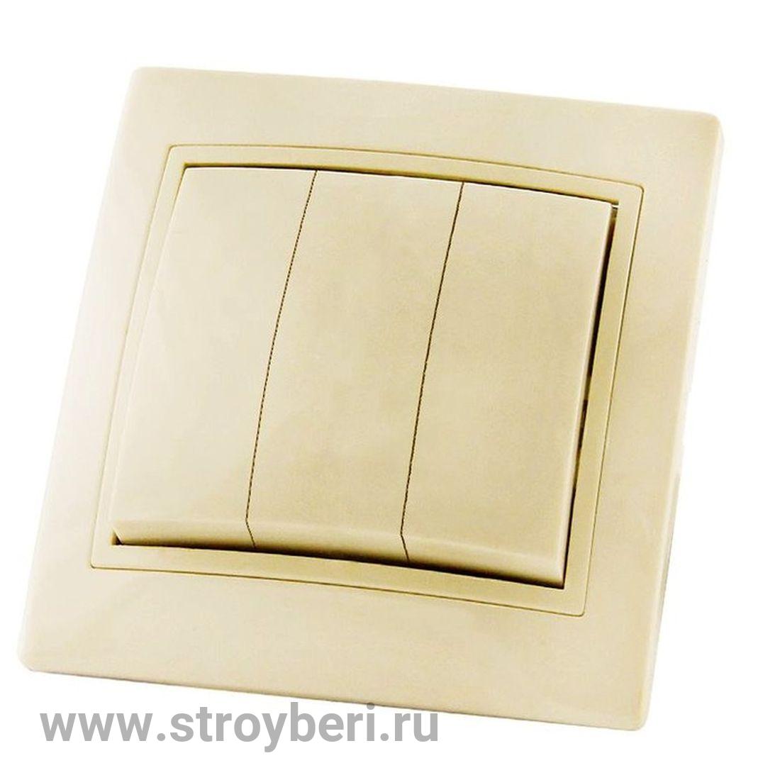 SQ1814-0103 Выключатель 3 кл. 10А сл. кость ''Таймыр'' TDM