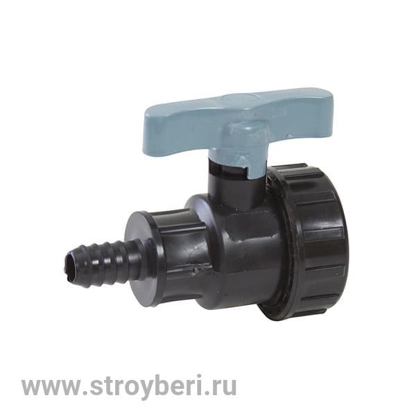 539184 Кран шаровой 1/2 - 15 вн/штуцер на р/шл ПЭ PN16 ITAL