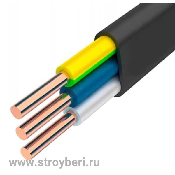 Кабель ВВГнг-LS плоский 2*2,5 черный (100м) ГОСТ