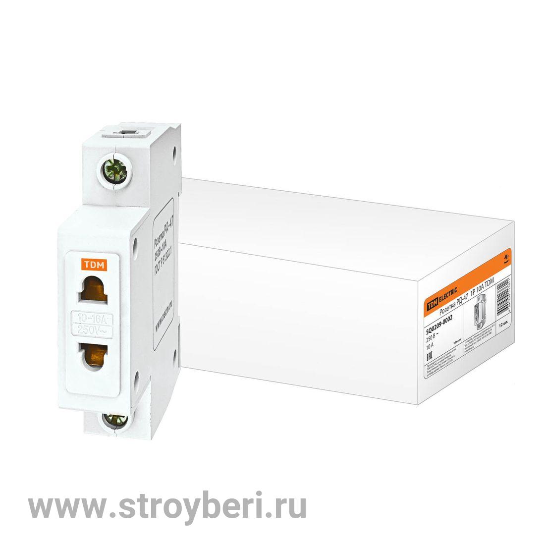 SQ0209-0002 Розетка РД-47  1Р 10А TDM