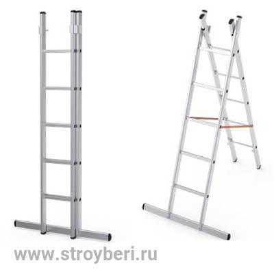 Лестница-стремянка (2х 6) высота верх. площадки 1,78/2,91м (УФУК ПРО) AL 411206