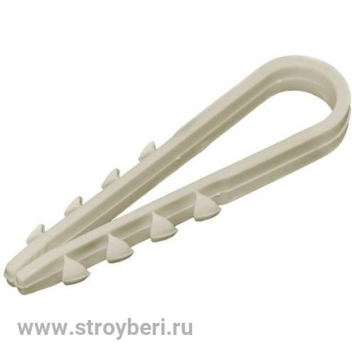 SQ0539-0024 Дюбель-хомут ДХК-10 для круглого кабеля 5-10мм нейлон белый (10шт) TDM