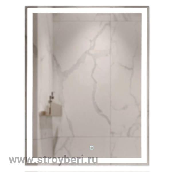 Зеркало MIXLINE ''Норма-Лайт'' 600*800 (ШВ) ал. профиль, сенсорный выключатель, светодиодная подсветка