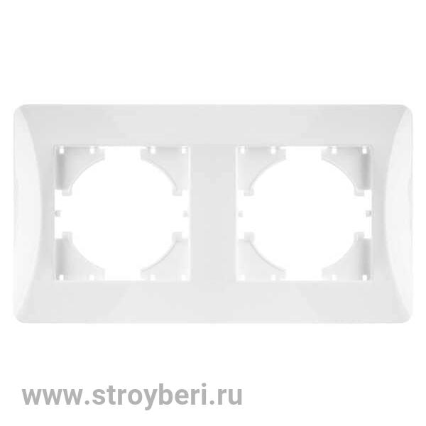 С1120-001 GUSI Ugra РАМКА 2-местная, цвет  белый.