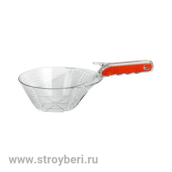 670-2201 Ковш строительный DECOR 1,1 л, пластиковый, прорезиненная ручка (8шт/24шт)