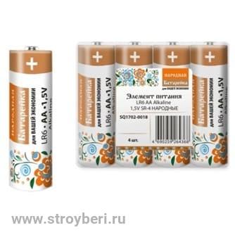 SQ1702-0018 Элемент питания LR6 AA Alkaline 1,5V SR-4 Народный