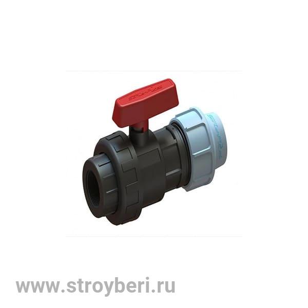 529479 Кран шаровой обжим - вн. 32 - 1 ПЭ PN16 ITAL/SPEKTR