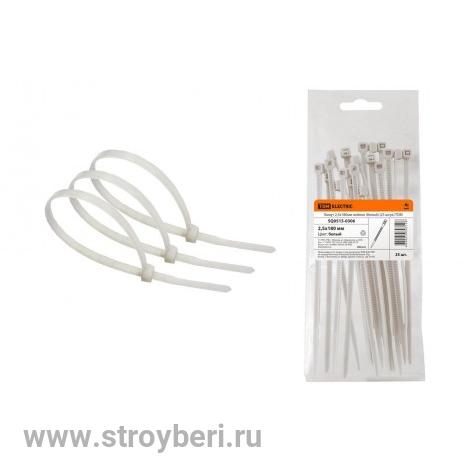 SQ0515-0148 Хомут 4,8х400мм нейлон (белый) (50шт) TDM
