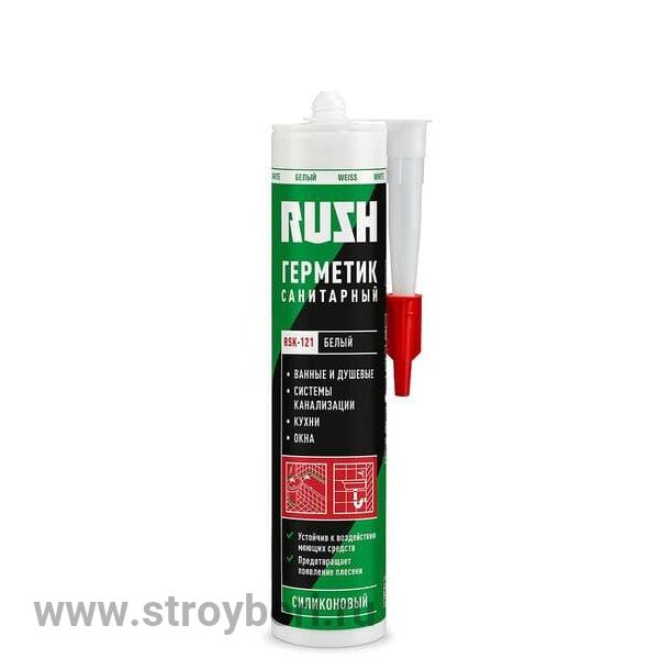 RSK-120 Герметик RUSH RSK-120 силиконовый санитарный, прозрачный, 230 мл