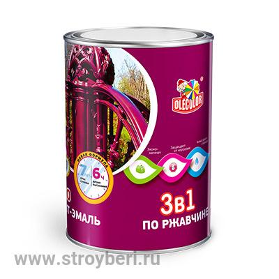 Грунт-эмаль по ржавчине серебро (0.9 кг) OLECOLOR