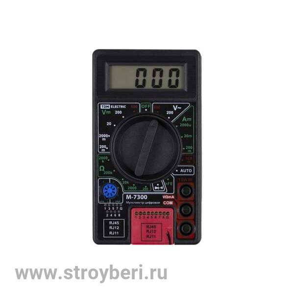 SQ1005-0010  Мультиметр цифровой серия ''МастерЭлектрик'' М-7300  TDM