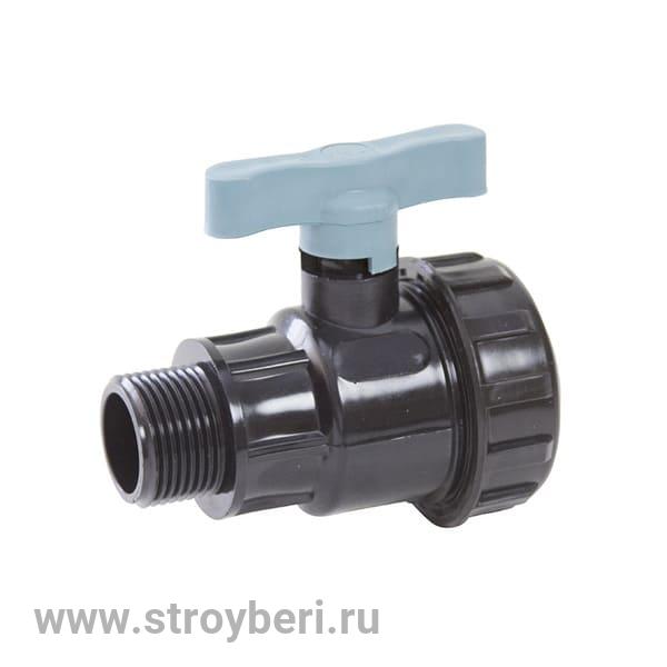 539200 Кран шаровой нар/вн 1/2-1/2 ПЭ PN16 ITAL/SPEKTR