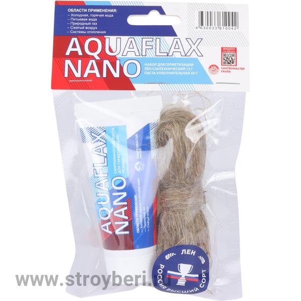 61004 AquaflaxNano, набор паста 30г тюбик + 15г лен