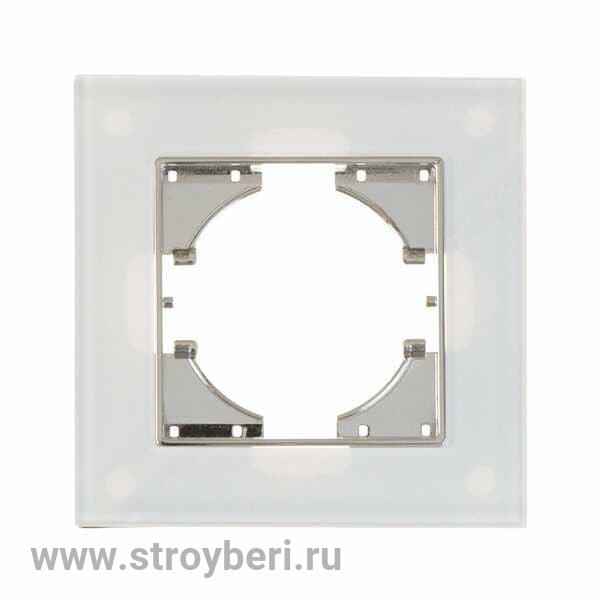 С1110-001 GUSI Ugra РАМКА 1-местная,  цвет  белый.