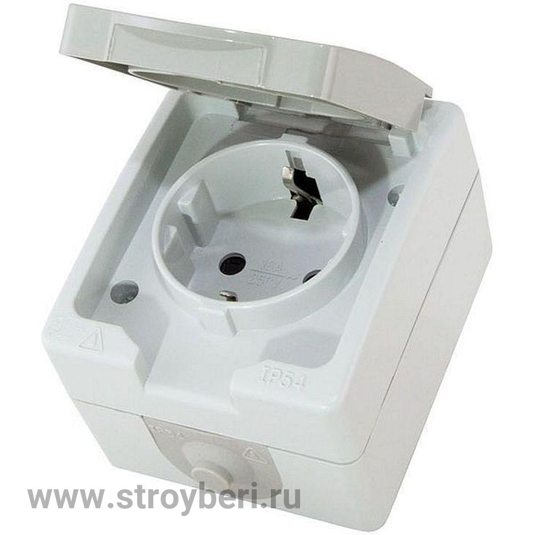 SQ1803-0007 Розетка 2П+З открытой установки IP54 16А ''Вуокса'' TDM