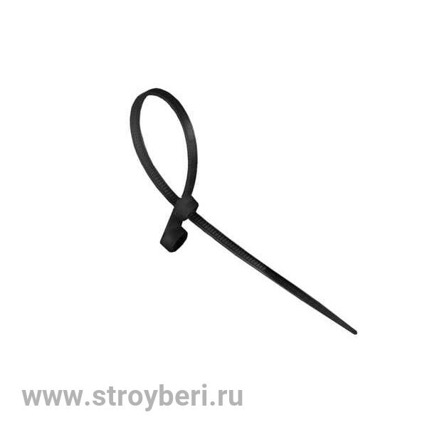 SQ0515-0502 Хомут нейлоновый с монтажным отверстием 3,5х100 мм (черный) (100шт) TDM