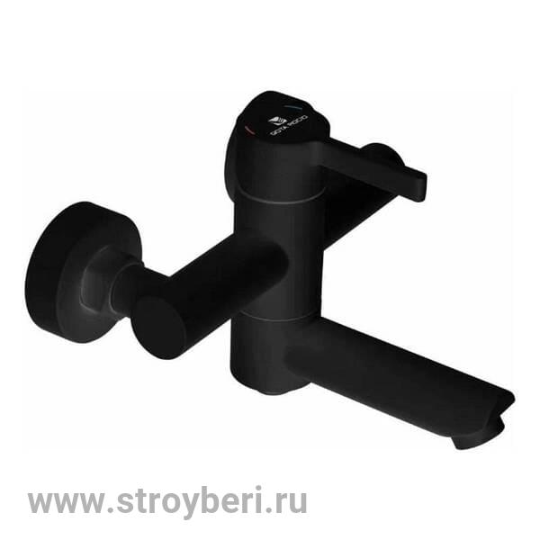 Смеситель д/ванны шар. с коротким изливом 016090 Black&White черный, нерж.сталь GOTA ROCIO® 1/10