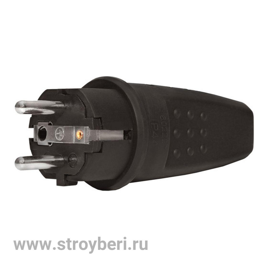 SQ0612-0001 Вилка прямая каучук 2Р+РЕ 16А 250В IP44 TDM
