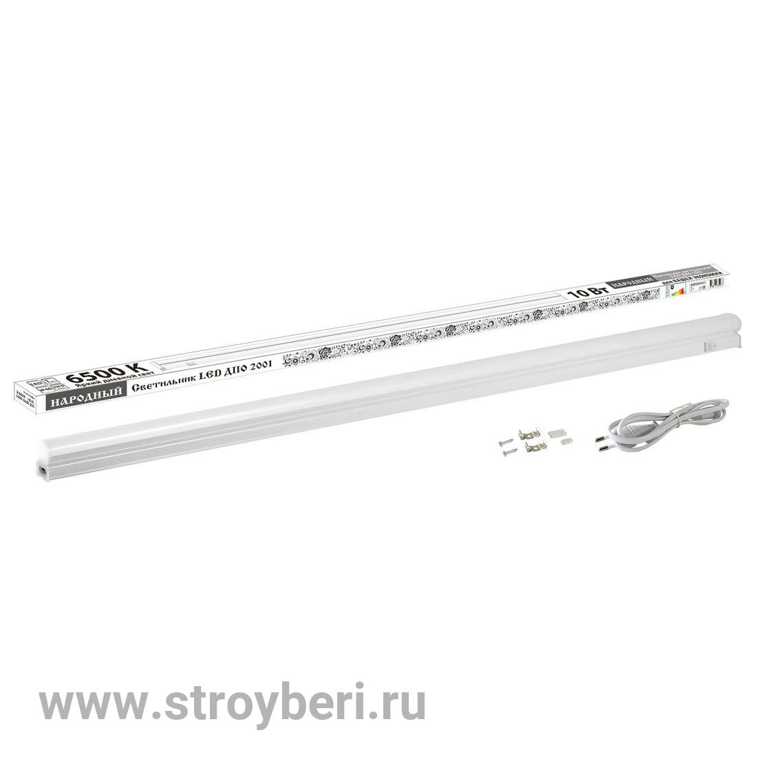 SQ0329-0114 Светильник LED ДПО 2001 10 Вт, 6500К, IP40, Народный