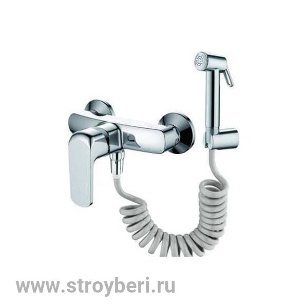 Смеситель с гигиеническим душем настенный 35к L5244 Ledeme, силумин