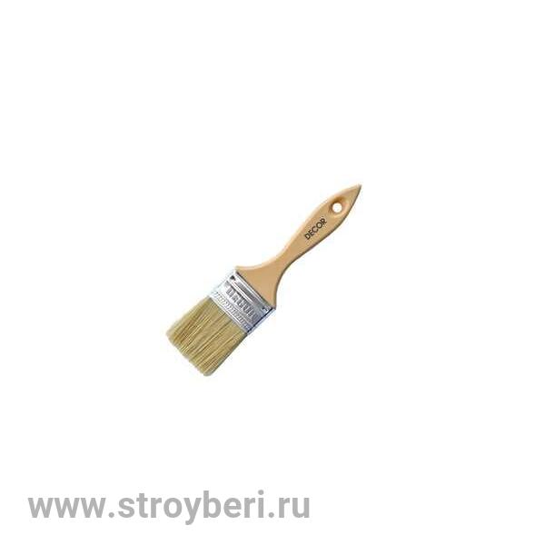 126035 Кисть пл. ''Четверг'' 50х14мм из светлой смешанной щетины, пластиковая ручка (12шт/144уп)