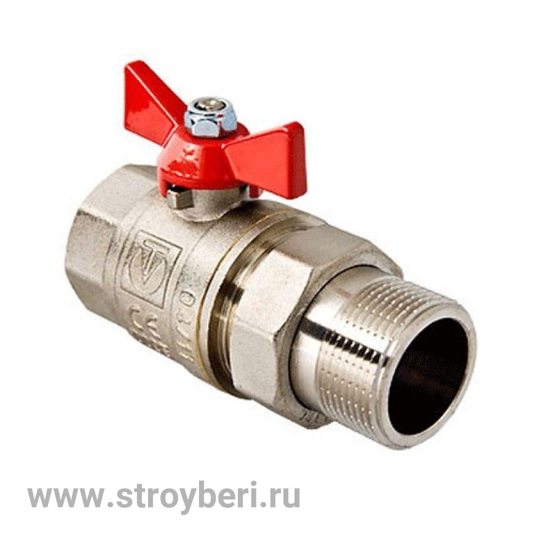 Кран шаровой Valtec BASE Американка Ду 20 бабочка (VT.227.N.05)