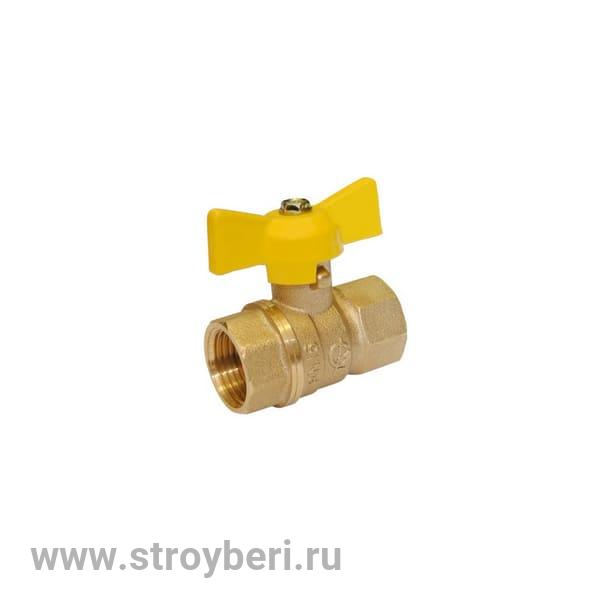 Кран газ шаровой 1/2'' вн/вн бабочка 11б27п Стандарт 230 ГАЛЛОП/ PN40