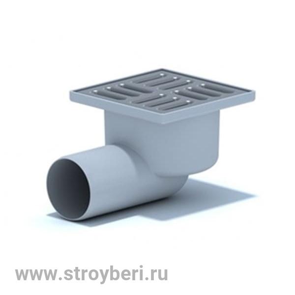 50 трап с гориз. спуском ПП мет. решетка 150*150 ТАТПОЛИМЕР