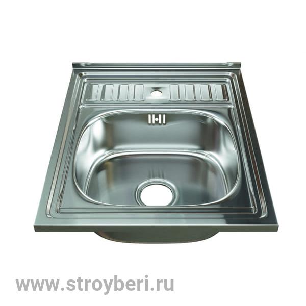 МОЙКА 60Х50 (0,8) ЛЕВ ВЫП 3 1/2 MIXLINE 18СМ С СИФОНОМ