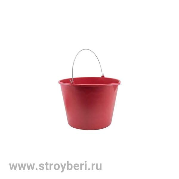 1082220 Ведро ударопрочное штукатурно-малярное 20 (с носиком) красное