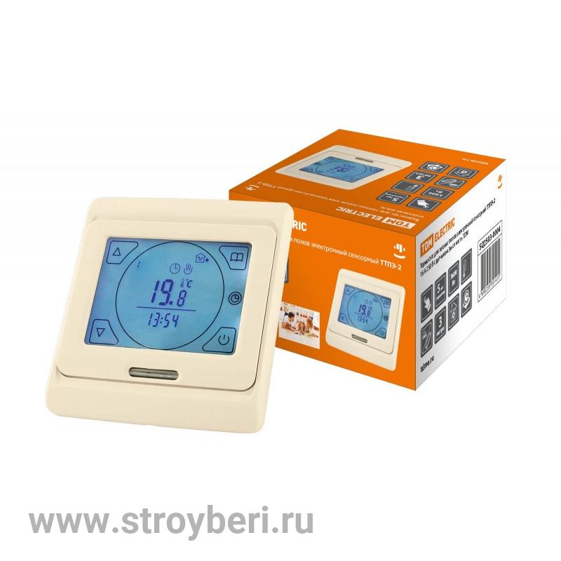 SQ2503-0004 Термостат для теплых полов электронный сенс. ТТПЭ-2 16А 250В с датчиком 3м сл костьTDM