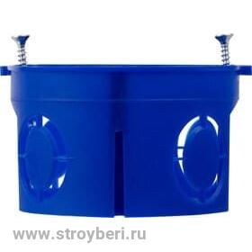 SQ1402-1138 Установочная коробка СП D68х42 мм, саморезы, без стыковочных узлов, синяя, IP20, TDM