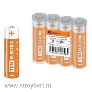 SQ1702-0034 Элемент питания LR6 AA Alkaline 1,5V SR-4 TDM