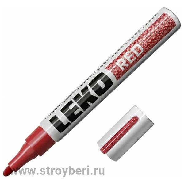 011104 Маркер c нитроэмалью LEKO красный