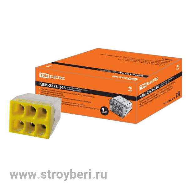SQ0517-0116 Строительно-монтажная клемма КБМ-2273-246 (2,5мм2) с пастой TDM