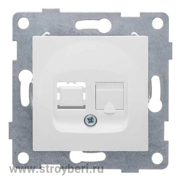 С11К1-001 GUSI Ugra МЕХАНИЗМ розетки  компьютерной RJ45, одинарной, скрытая установка.  Цвет белый.
