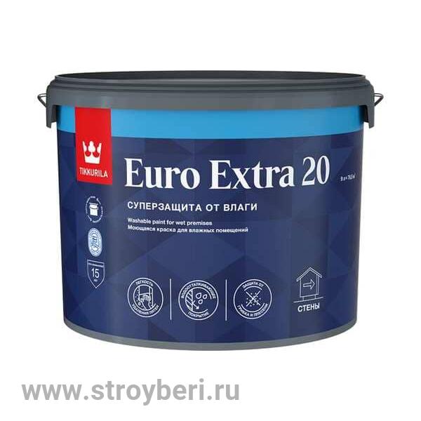 TIKKURILA EURO EXTRA 20 A краска 9л