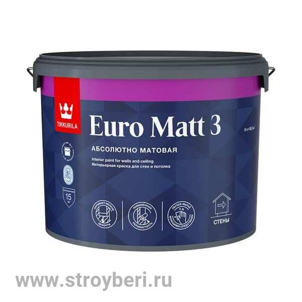 TIKKURILA EURO MATT 3 A краска 9л