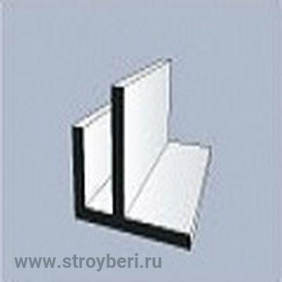 Уголок ВВ ПВХ торцевой/белый 3м (F профиль)