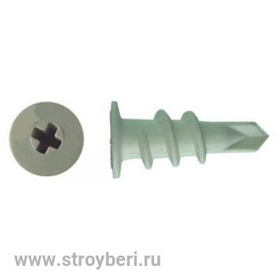 Дюбель пластик со сверлом 12/32 (20)DRIVA