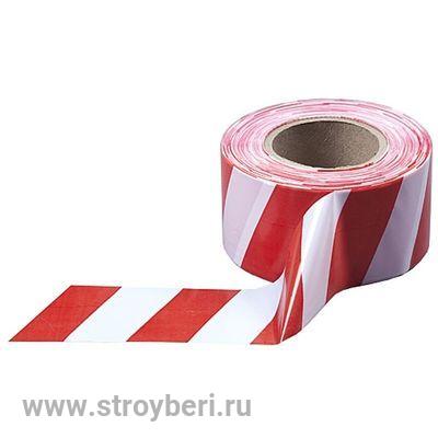 Лента сигнальная кр/бел 200м*50мм